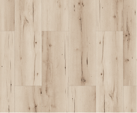 Suelo de madera clara con vetas y textura natural.